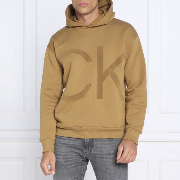 Calvin Klein Logo Hoodie Bruin