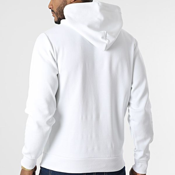 Calvin Klein Interlock Micro Logo Hoodie Wit