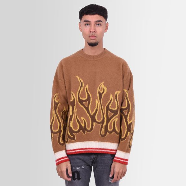 Palm Angels Burning Sweater Bruin