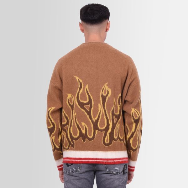 Palm Angels Burning Sweater Bruin