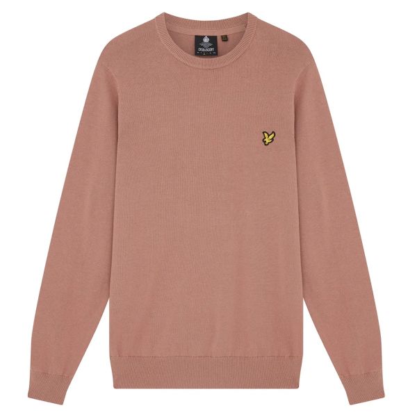 Lyle & Scott Cotton Crewneck Sweater Roze