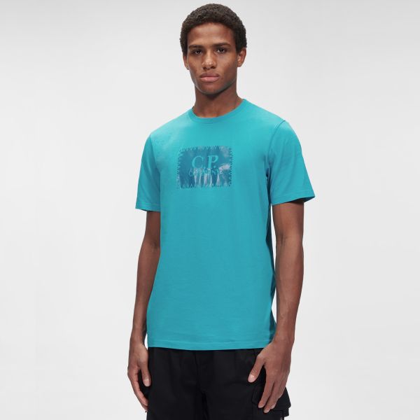 CP Company Label T-shirt Blauw