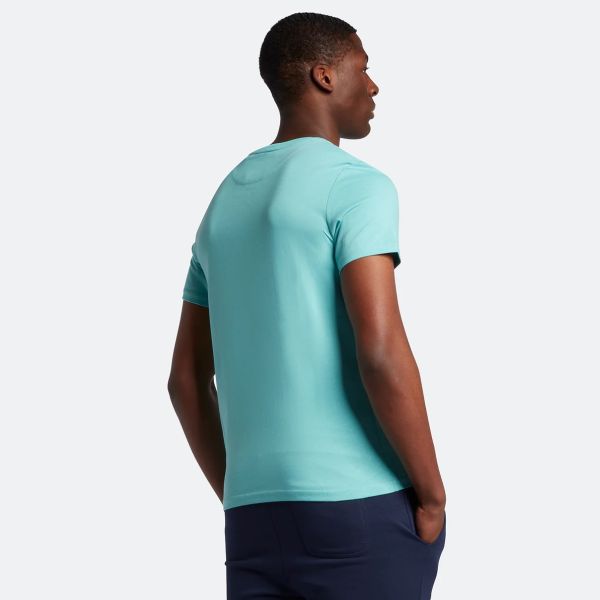 Lyle & Scott Plain T-shirt Licht Blauw