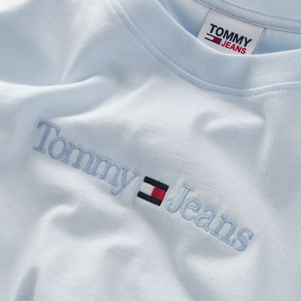 Tommy Jeans Classic Small Text T-shirt Licht Blauw