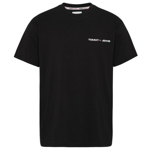Tommy Jeans Linear Chest T-shirt Zwart