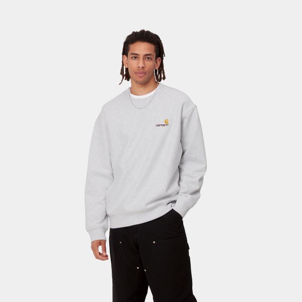 Carhartt American Script Sweater Licht Grijs