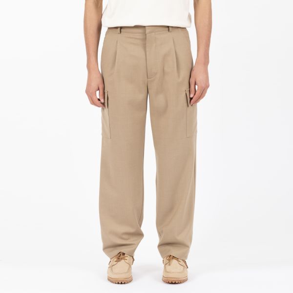 Drôle De Monsieur Flanelle Cargo Broek Beige