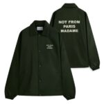 Drôle De Monsieur Polaire Slogan Vest Donker Groen
