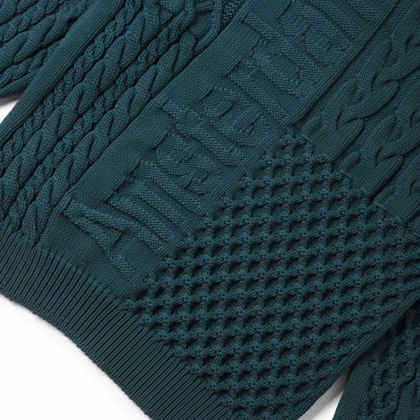 New Amsterdam Surf Association Pile V-Neck Sweater Donker Groen