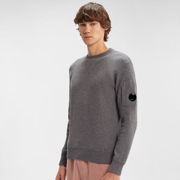 CP Company Lambswool Knitted Sweater Grijs