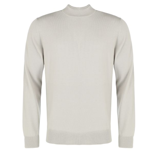 Gran Sasso Mock Neck Sweater Licht Grijs