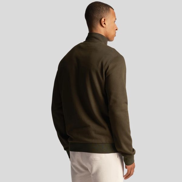 Lyle & Scott Quarter Zip Sweater Donker Groen