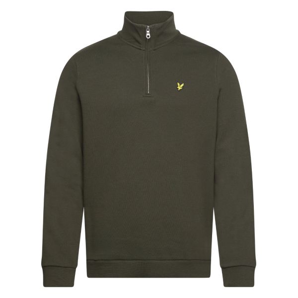 Lyle & Scott Quarter Zip Sweater Donker Groen