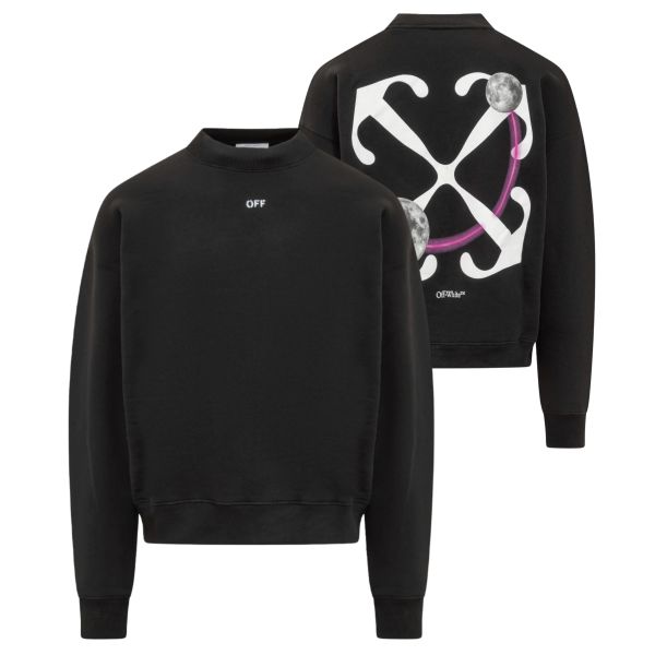 Off-White Double Moon Arrow Over Sweater Zwart