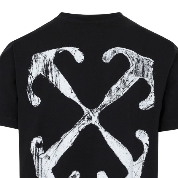 Off-White Scratch Arrow Slim T-shirt Zwart