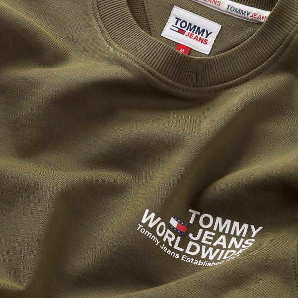 Tommy Jeans Regular Entry Graphic Sweater Donker Groen
