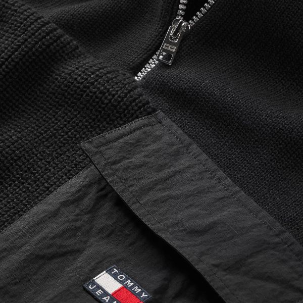 Tommy Jeans Regular Mix Tech Sweater Zwart