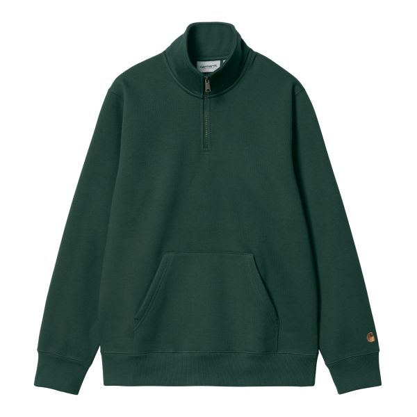 Carhartt Chase Neck Zip Sweater Donker Groen