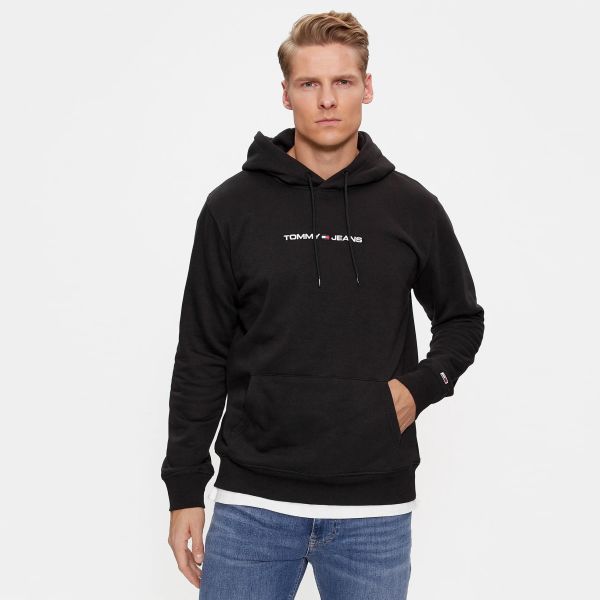 Tommy Jeans Linear Hoodie Zwart