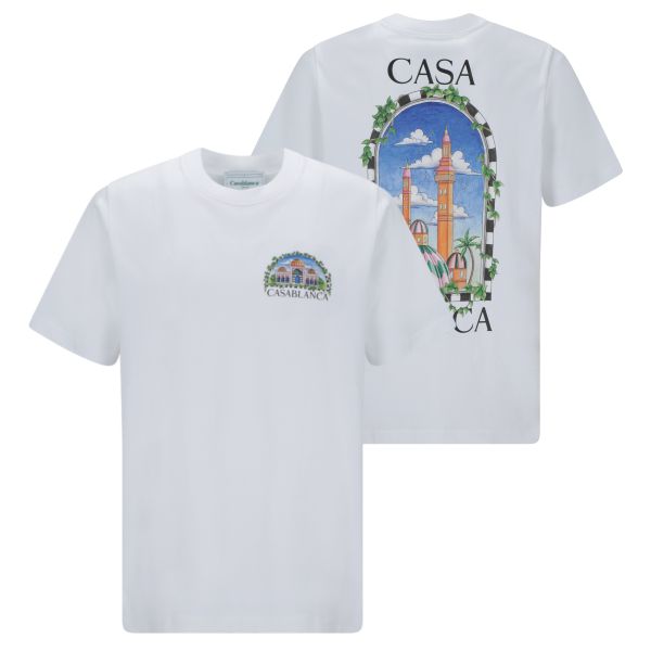 Casablanca Vue De Damas T-shirt Wit