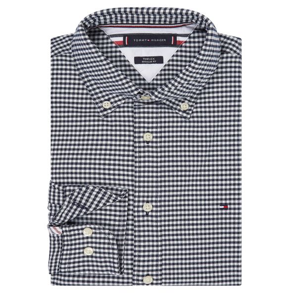 Tommy Hilfiger 1985 Flex Oxford Gingham Overhemd Navy/Wit