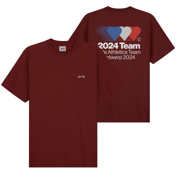 Arte Antwerp Teo Back Team T-shirt Bordeaux