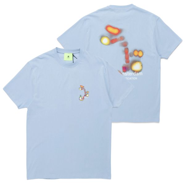 New Amsterdam Surf Association Night Lights T-shirt Blauw