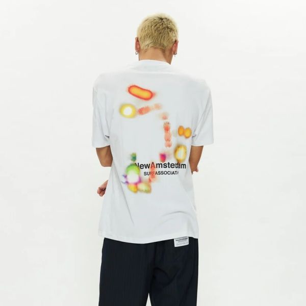 New Amsterdam Surf Association Night Lights T-shirt Wit