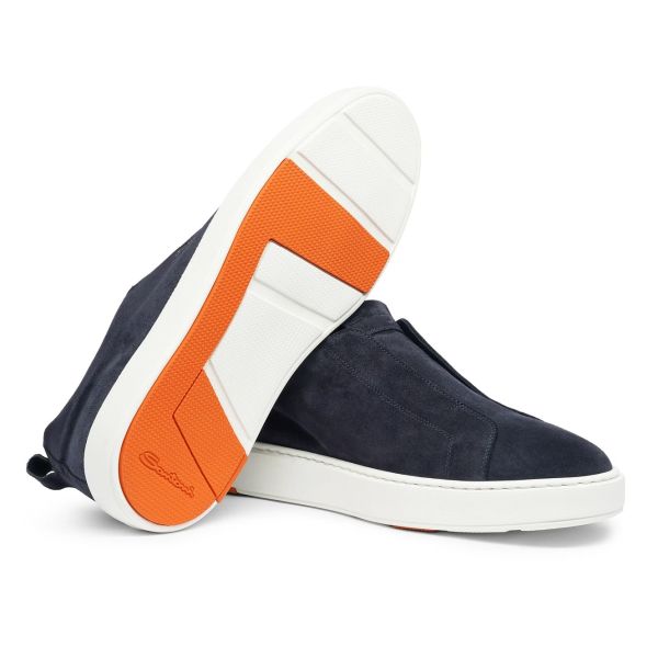 Santoni Victor Slip-On Sneaker Donker Blauw
