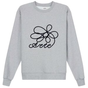 Arte Antwerp Flower Logo Pullover Grau
