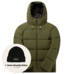 daily paper relaxed puffer donker groen