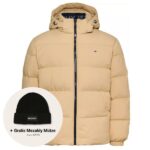 tommy jeans essential down puffer beige